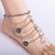 cheap Body Jewelry-Anklet Barefoot Sandals Ladies Personalized Unique Design Women&#039;s Body Jewelry For Christmas Gifts Casual Layered Stacking Stackable Silver Alloy Glod Silver 1pc