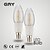 זול נורות תאורה-GMY® 1pc נורות נר לד ≥380 lm E12 C35 8 LED חרוזים COB דקורטיבי לבן חם לבן קר 110-130 V / חלק 1 / רשום UL