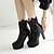 cheap Women&#039;s Boots-Women&#039;s Shoes Lace Chunky Heel Fashion Boots/Round Toe Boots Dress/Casual Black/Red/White