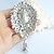 cheap Brooches-Wedding 3.94 Inch Silver-tone Clear Rhinestone Crystal Bridal Brooch Pendant Wedding Decorations