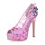 billige Brudesko-Women&#039;s Wedding Shoes Stiletto Heel Open Toe Rhinestone Lace Comfort Spring / Summer Black / Golden / Light Blue / Party &amp; Evening