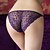 cheap Sexy Lingerie-Women&#039;s Lace Super Sexy Brief Jacquard Low Waist White Black Purple One-Size