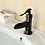 billige Klassisk-Håndvasken vandhane - Vandfald Olie-gnedet Bronze Centersat Et Hul / Enkelt håndtag Et HulBath Taps