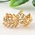 cheap Earrings-Women&#039;s Cubic Zirconia Hoop Earrings Fashion Cubic Zirconia Gold Plated Earrings Jewelry Gold For