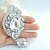 cheap Brooches-Wedding 4.33 Inch Silver-tone Clear  Rhinestone Crystal Flower Bridal Brooch Pin
