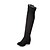 זול מגפי נשים-נשים נעליים דמוי סוויד סתיו חורף עקב טריז מגפיים באורך מעל הברך עבור קזו&#039;אל שמלה שחור