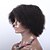 abordables Perruques sans bonnet-Cheveux Naturel humain Perruque Kinky Curly Très Frisé Fabriqué à la machine Noir Naturel Noir de Jais Marron foncé 20 CM