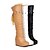 Χαμηλού Κόστους Γυναικείες Μπότες-Γυναικεία Χειμώνας Πλατφόρμα / Τακούνι Σφήνα Causal Φόρεμα Γραφείο &amp; Καριέρα Κορδέλα Δερματίνη 45.72-50.8 cm / Μπότες ως το Γόνατο Λευκό / Μαύρο / Καφέ