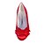 baratos Sapatos de Noiva-FemininoArrendondado-Rasteiro-Preto / Azul / Rosa / Vermelho / Marfim / Branco / Prateado-Cetim-Casamento / Festas &amp; Noite