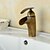 abordables Robinetteries de lavabo-Robinet lavabo - Jet pluie Bronze antique Set de centre 1 trou / Mitigeur un trouBath Taps