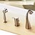 Χαμηλού Κόστους Βρύσες Μπανιέρας-Βρύση Μπανιέρας - Σύγχρονο Βουρτσισμένο Νικέλιο Ρωμαϊκή Μπανιέρα Κεραμική Βαλβίδα Bath Shower Mixer Taps / Ενιαία Χειριστείτε τρεις οπές