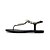 cheap Women&#039;s Sandals-Women&#039;s Leatherette Spring / Summer T-Strap / Comfort / Slingback Flat Heel Beading / Buckle / Chain Black