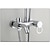 cheap Shower Faucets-Shower Faucet Set - Handshower Included Rain Shower Contemporary Chrome Wall Mounted Ceramic Valve Bath Shower Mixer Taps / Brass / Single Handle Two Holes