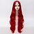 cheap Synthetic Trendy Wigs-Synthetic Wig Wavy Loose Wave Loose Wave Braid Wig Very Long Red Synthetic Hair Women&#039;s Middle Part Black