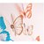 cheap Wall Stickers-3D Wall Stickers 18PCS Butterfly  Wall Decals Wedding Decoration