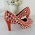 cheap Women&#039;s Heels-Women&#039;s Shoes Stiletto Heel Heels Crystal Pumps/Heels Wedding/Office &amp; Career/Party &amp; Evening/Dress Red