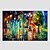 tanie Pejzaże-Hang-Malowane obraz olejny Ręcznie malowane - Krajobraz Nowoczesny Fason europejski Z ramą / Rozciągnięte płótno
