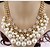 cheap Necklaces-Women&#039;s Pearl Layered Statement Necklace / Layered Necklace / Pearl Necklace - Pearl, Imitation Diamond Cross Ladies, Multi Layer White Necklace Jewelry For Party