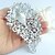 cheap Brooches-Wedding 4.72 Inch Silver-tone Clear Rhinestone Crystal Flower Brooch Pendant Bridal Bouquet