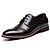 baratos Sapatos Oxford para Homem-Masculino Conforto Courino Primavera Verão Outono Inverno Casual Festas &amp; Noite Conforto Cadarço Rasteiro Preto Marron