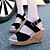 cheap Women&#039;s Sandals-Women&#039;s Faux Suede Summer Comfort Platform / Wedge Heel Buckle Black / Green / Almond