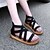 cheap Women&#039;s Sandals-Women&#039;s Microfiber Summer Comfort Flat Heel Zipper White / Black