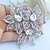 Χαμηλού Κόστους Καρφίτσες-γάμος 2,76 ιντσών ασήμι-Ήχος σαφές rhinestone crystal νυφικό λουλούδι κρεμαστό κόσμημα καρφίτσα