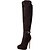 cheap Women&#039;s Boots-Women&#039;s Fleece / Leatherette Fall / Winter Stiletto Heel 30.48-35.56 cm / Knee High Boots Black / Party &amp; Evening