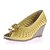 cheap Women&#039;s Heels-Women&#039;s Shoes Leather Summer Wedge Heel Hollow-out For Casual Black Beige Yellow