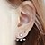 cheap Earrings-Three Pearl Rhinestone Stud Earrings