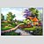 levne Krajinomalby-Hang-malované olejomalba Ručně malované - Krajina Moderní evropský styl Obsahovat vnitřní rám / Reprodukce plátna