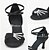 cheap Dance Shoes-Women‘s Dance Shoes Latin/Ballroom Satin Stiletto Heel Black