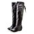 preiswerte Damenstiefel-Damen Schuhe Kunstleder Herbst / Winter Modische Stiefel Stiefel Walking Blockabsatz / Block Ferse Schwarz / Braun / Rot