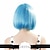 abordables Perruques de déguisement-Perruque Synthétique Droit Droite Bob Coupe Carré Perruque Bleu clair Cheveux Synthétiques Femme Bleu Neitsi