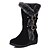 cheap Women&#039;s Boots-Women&#039;s Shoes Suede / Fur Winter Wedge Heel 20.32-25.4cm / &gt;50.8cm / Mid-Calf Boots Buckle Black / Brown