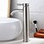 abordables Grifería para lavabos-Baño grifo del fregadero - Standard Níquel Cepillado Muy Difundido 1 Orificio / Sola manija Un agujeroBath Taps