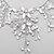 levne Náhrdelníky-Bílá Křišťál Napodobenina perel Štras Slitina Bílá Náhrdelníky Šperky Pro Svatební Párty Výročí