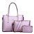 cheap Bag Sets-Women&#039;s Bags PU(Polyurethane) Tote / Shoulder Messenger Bag 3 Pcs Purse Set for Shopping / Casual / Formal Wine / White / Black / Purple / Fuchsia / Bag Sets