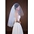 cheap Wedding Veils-Two-tier Cut Edge Wedding Veil Elbow Veils with Rhinestone Tulle / Classic