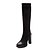 cheap Women&#039;s Boots-Women&#039;s Chunky Heel Faux Suede 35.56-40.64 cm / Knee High Boots Slouch Boots Fall / Winter Black / Red / Blue