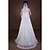 cheap Wedding Veils-Two-tier Lace Applique Edge Wedding Veil Fingertip Veils / Chapel Veils with Appliques Tulle / Classic