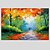 cheap Landscape Paintings-Oil Paintings Modern Landscape Rainy Street Canvas Material With Wooden Stretcher Ready To Hang SIZE:60*90CM.