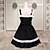 preiswerte Lolita Kleider-Prinzessin Gothik Damen Ärmellose Kleider Cosplay Kurzarm Mittlerer Länge Halloween Kostüme