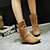 cheap Women&#039;s Boots-Women&#039;s Shoes Fleece Wedge Heel Wedges/Fashion Boots/Round Toe Boots Dress/Casual Black/Yellow/Beige