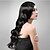 cheap Synthetic Trendy Wigs-Synthetic Wig Wavy Wavy Wig Long Black Synthetic Hair Women&#039;s Black