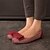 billige Flade sko til kvinder-Sort / Burgunder - Flad hæl - Kvinders Sko - Flade balletsko / Firkantet tå - Fleece / Stof - Formelt / Hverdag - Flade sko