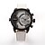 voordelige aangepaste Horloges-Gepersonaliseerde Gift - voor Heren - Dubbele tijdzones - Horloge - met Echt Leer - Band