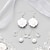 cheap Earrings-White Crystal Flower Earrings Jewelry White For