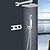 Недорогие Душевая система со смесительным клапаном-Набор для душа Устанавливать - Дождевая лейка Современный Хром На стену Керамический клапан Bath Shower Mixer Taps / Латунь / Три ручки Три отверстия