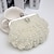 billige Aftenvesker-Dame Perle / Krystall / Rhinstein polyester Aftenveske / Dobbelfoldet Rhinestone Crystal Evening Bags Ensfarget Krem / Hvit / Beige